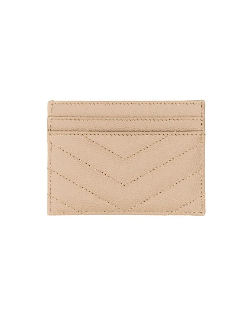 Saint Laurent Natural Portacarte Cassandre