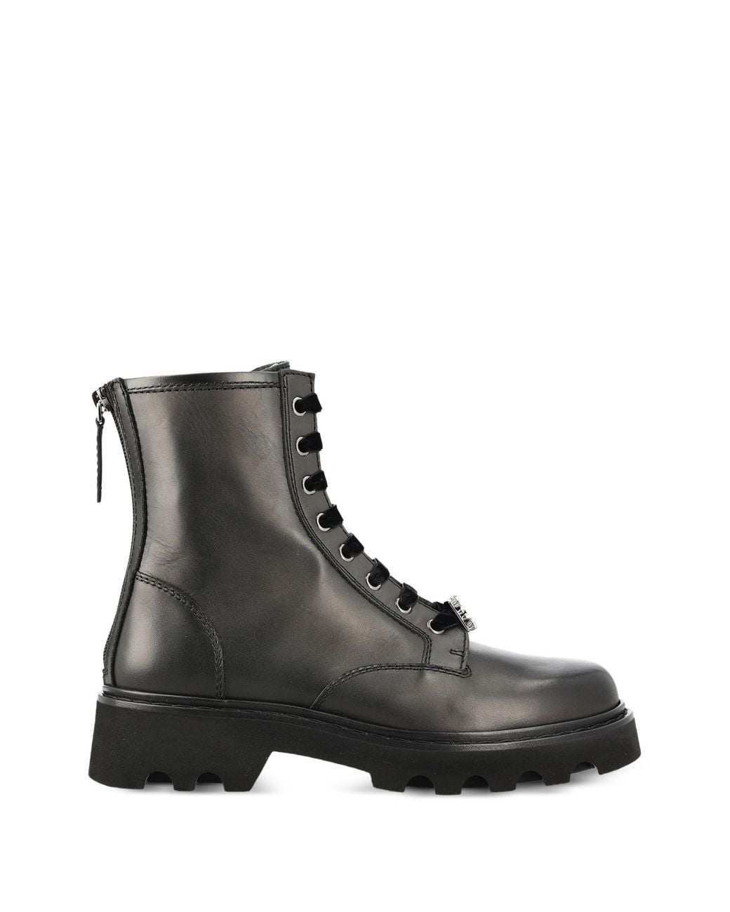 Roger Vivier Black Leather Viv Rangers Truck Boots