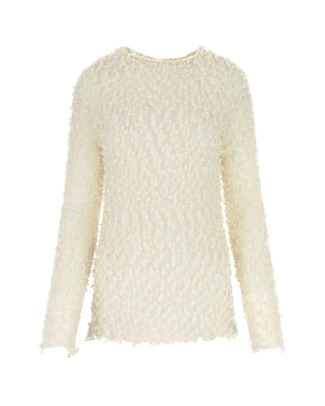 Jil Sander White Ivory Mesh Top