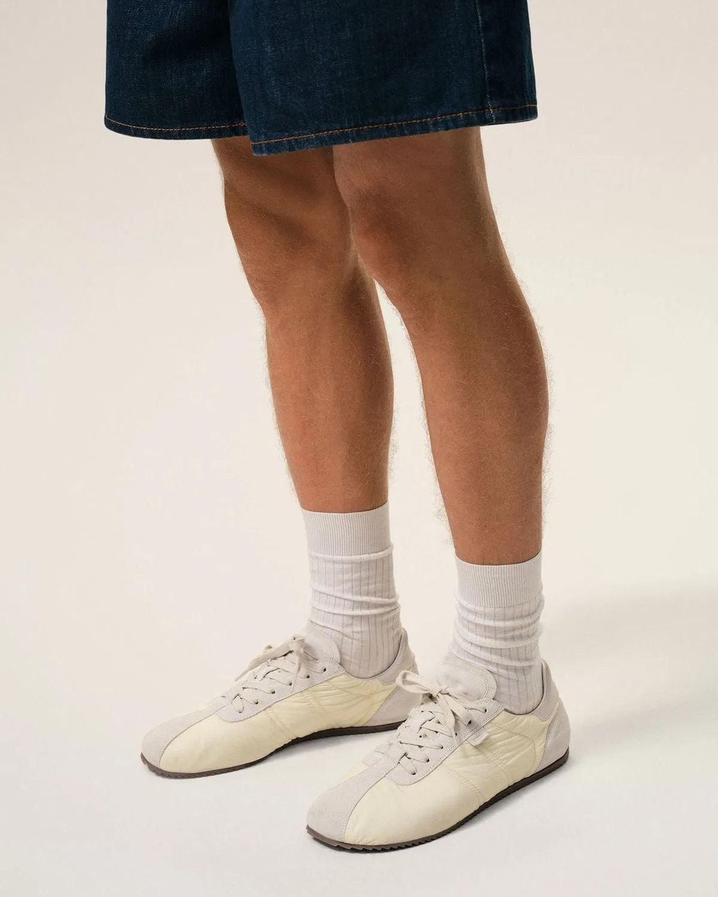 AMI Natural Nylon Soft Sneakers