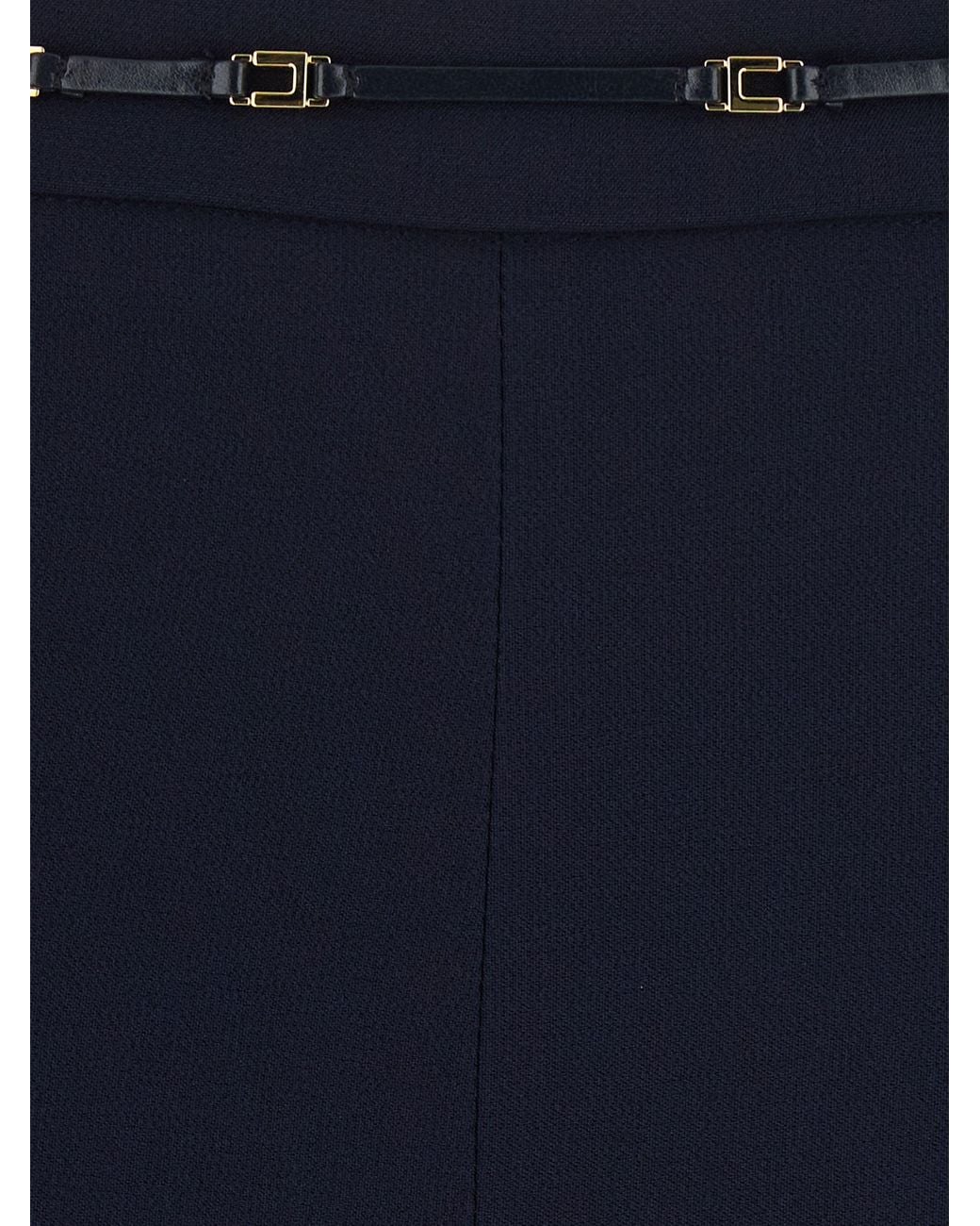 Elisabetta Franchi Blue Pantalon