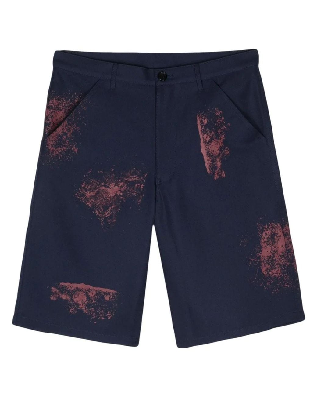 Comme des Garçons Blue Printed Shorts for men