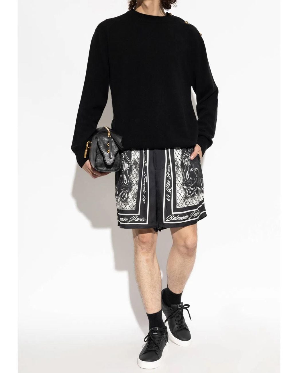Balmain Black Classic Sweater for men