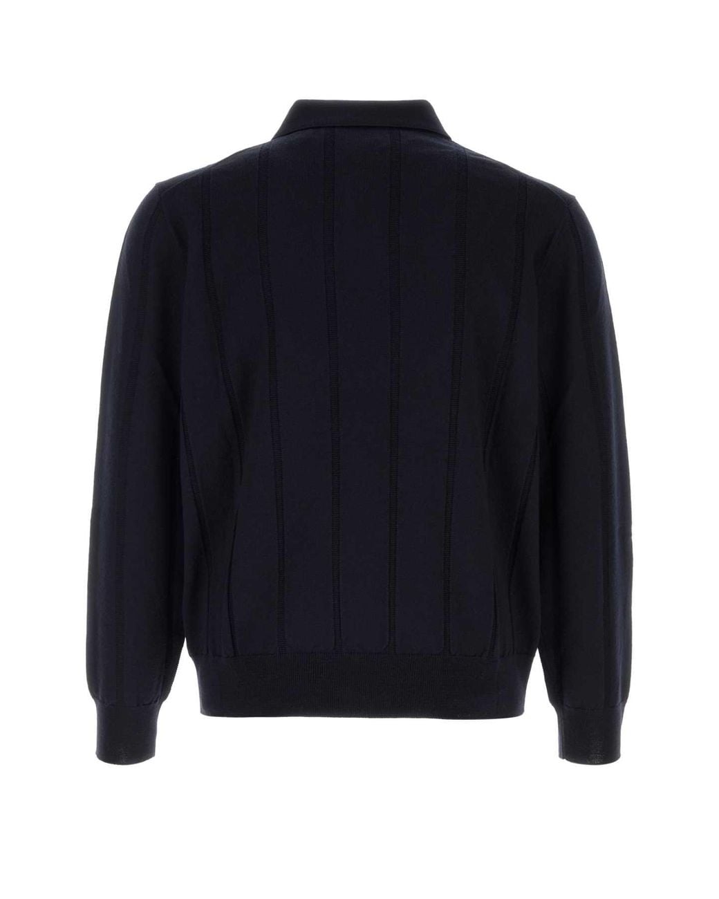 Canali Blue Polo Half Zip for men