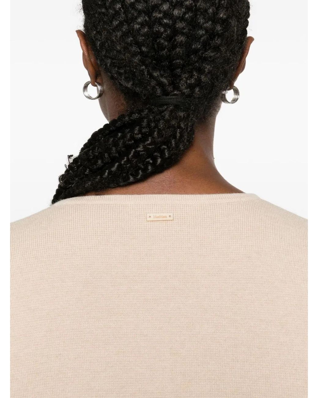 Max Mara Natural V-Neck Sweater