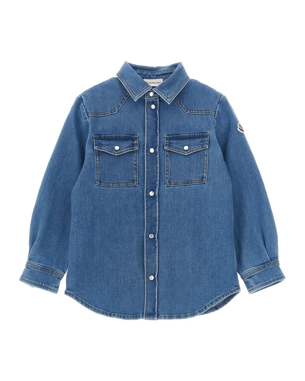 Moncler Blue Enfant Denim Shirt