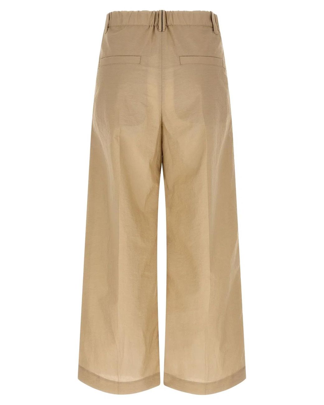 Brunello Cucinelli Natural Cotton Casual Pants
