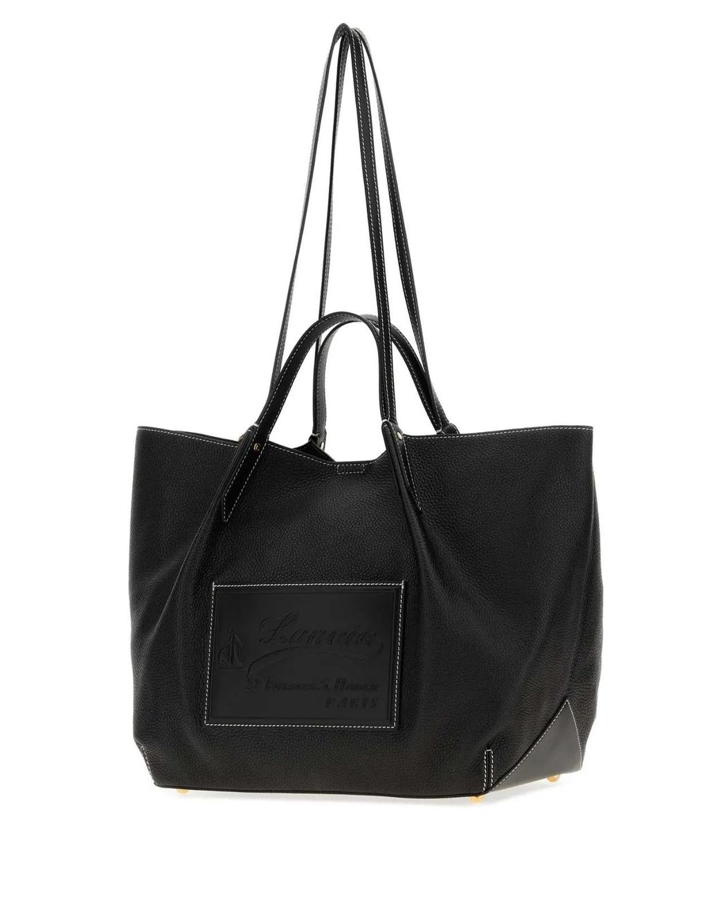 Lanvin Black Leather Shopping Bag