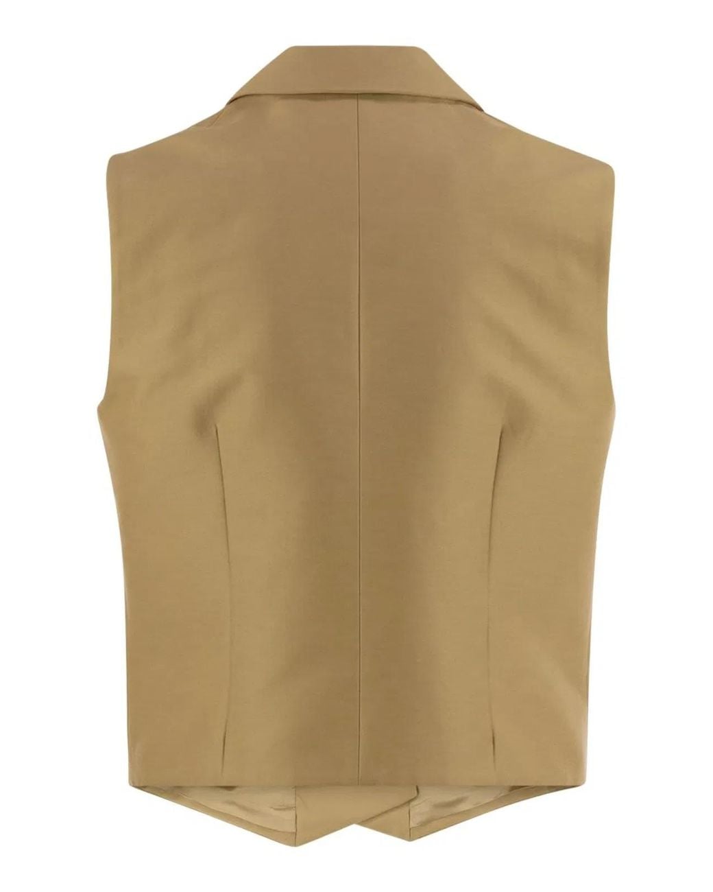 MVP WARDROBE Green Double-Breasted Cotton And Silk Waistcoat