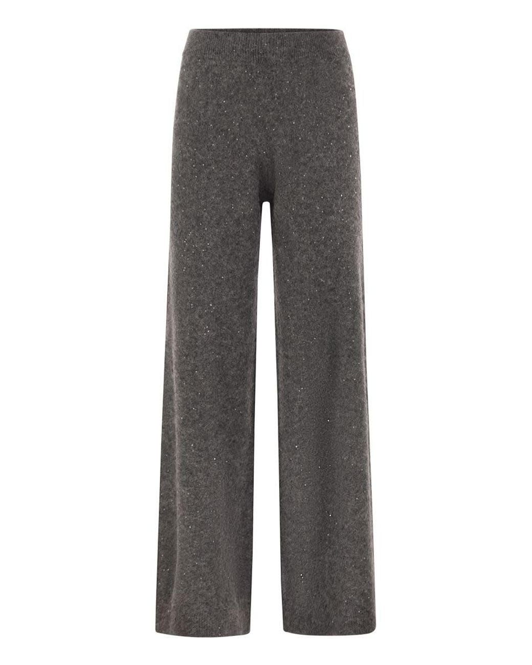 Fabiana Filippi Gray Knitted Trousers
