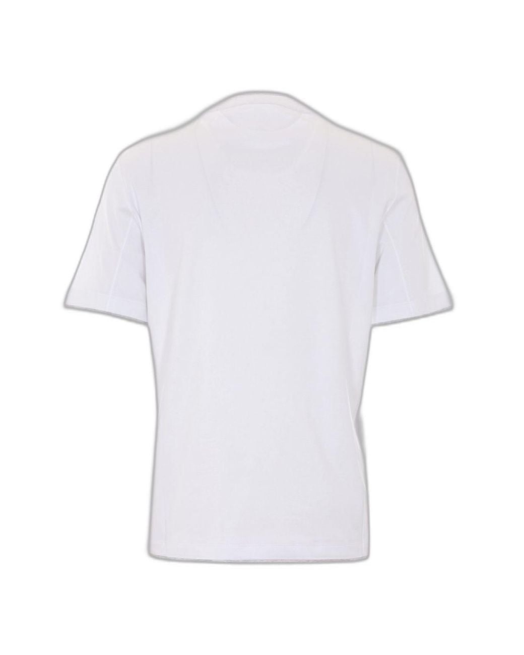 Brunello Cucinelli White Cotton T-Shirt for men