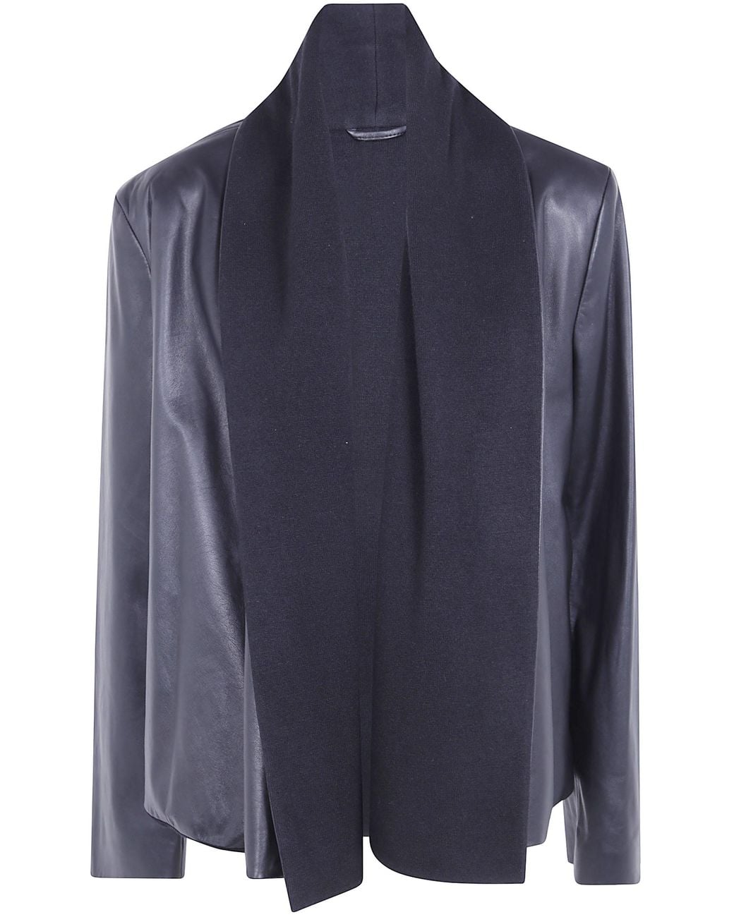 Totême Blue Scarf Leather Jacket