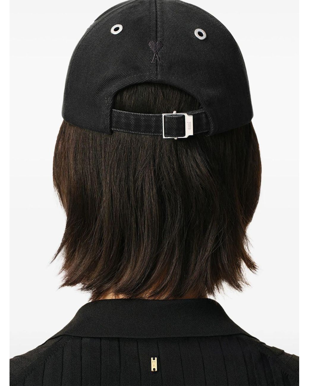 AMI Black Ami Felt Cap for men