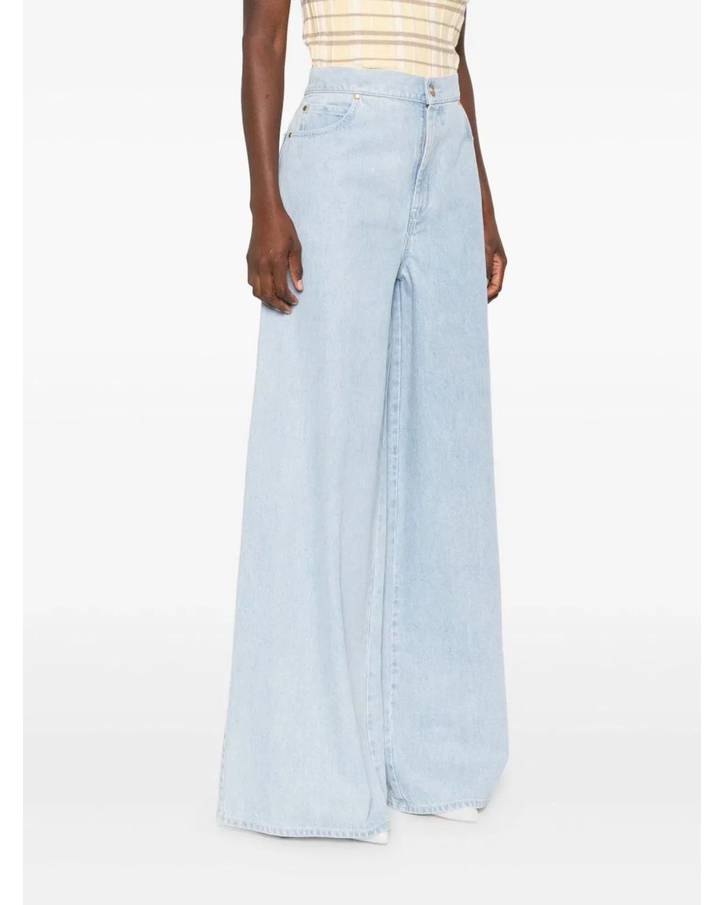 Max Mara Blue Wide-Leg Denim Jeans