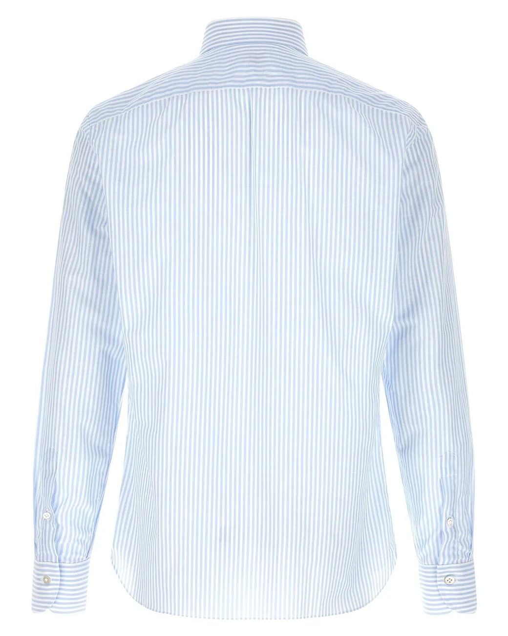 Borriello Blue Striped Shirt for men