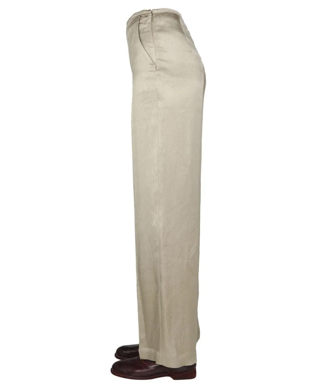 Alysi Natural Satin Trousers