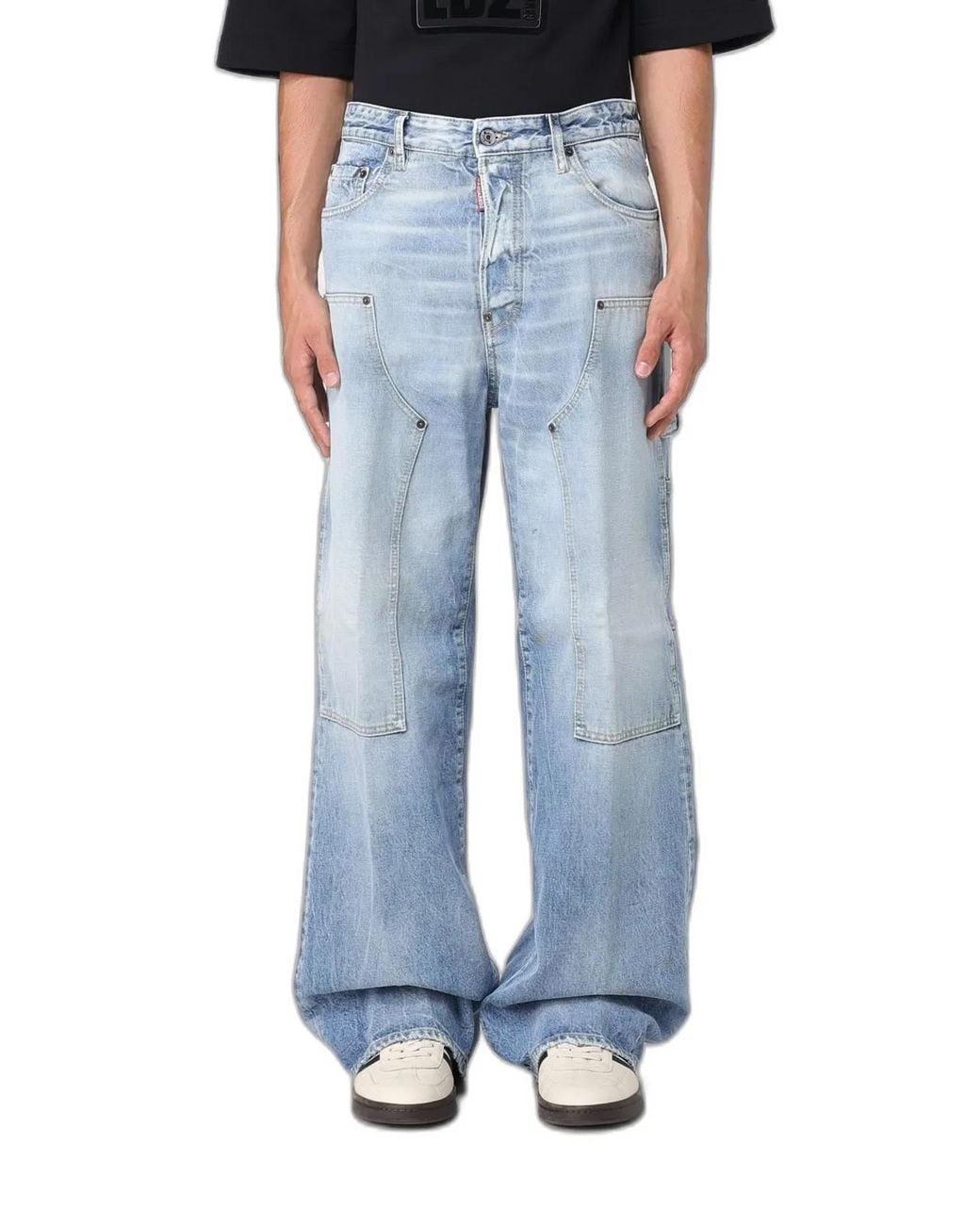 DSquared² Blue Pants 5 Pockets for men