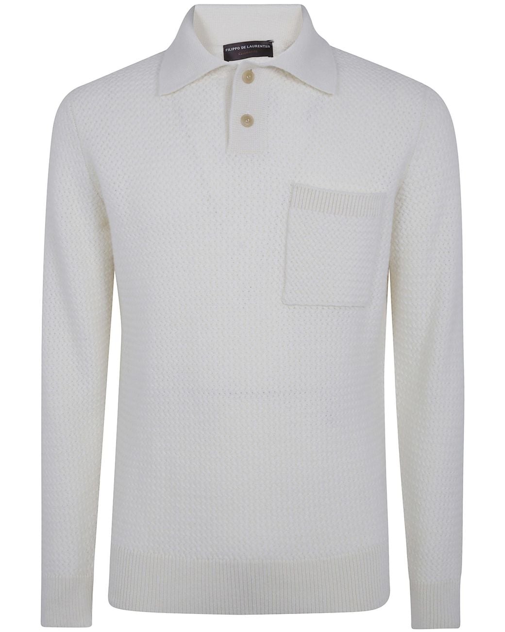 FILIPPO DE LAURENTIIS White Polo Neck Sweater for men