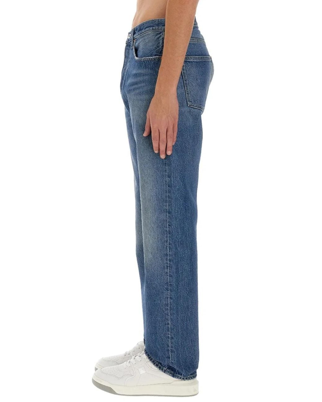 Valentino Blue Jeans With Logo Detail for men
