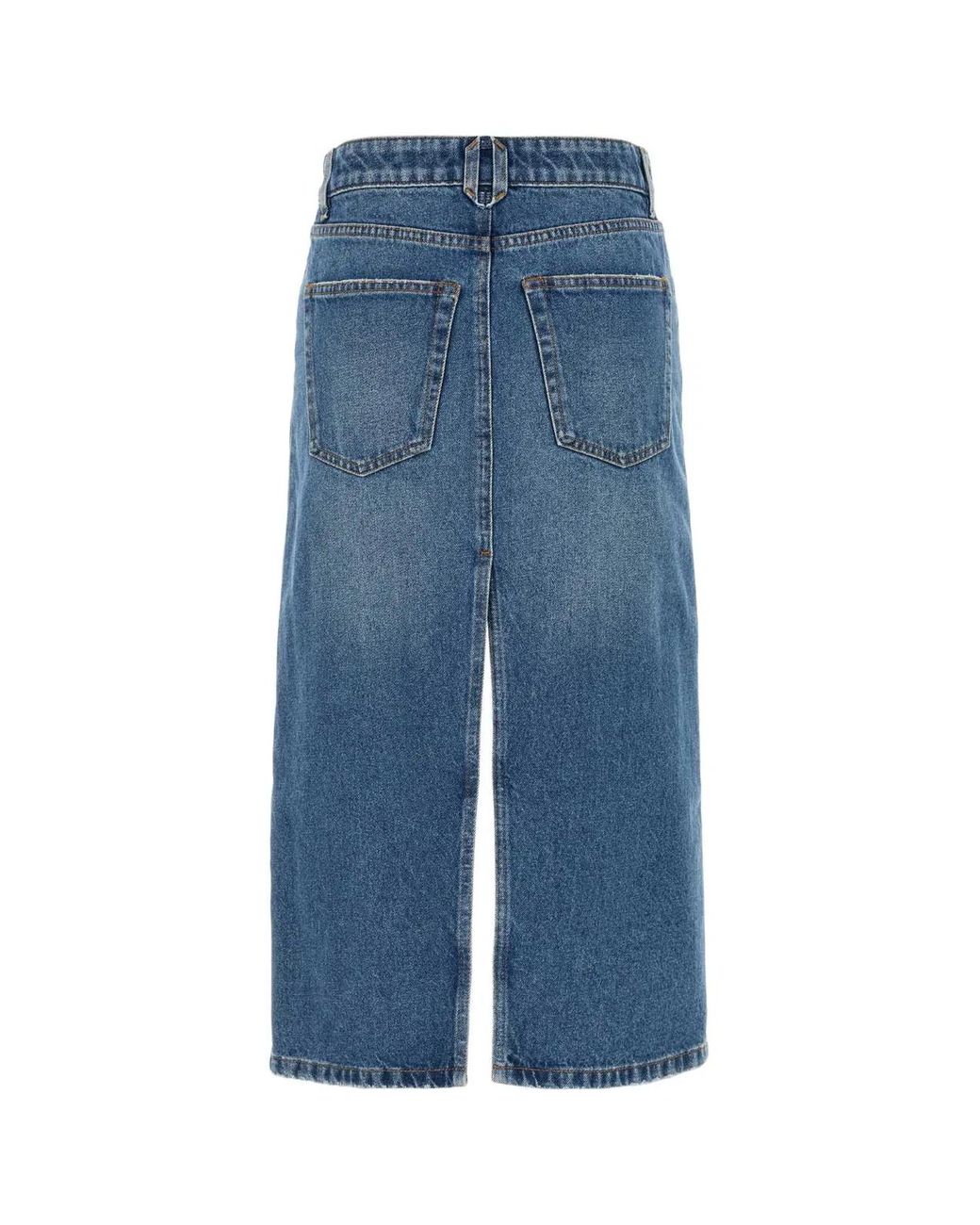 Stella McCartney Green Denim Skirt