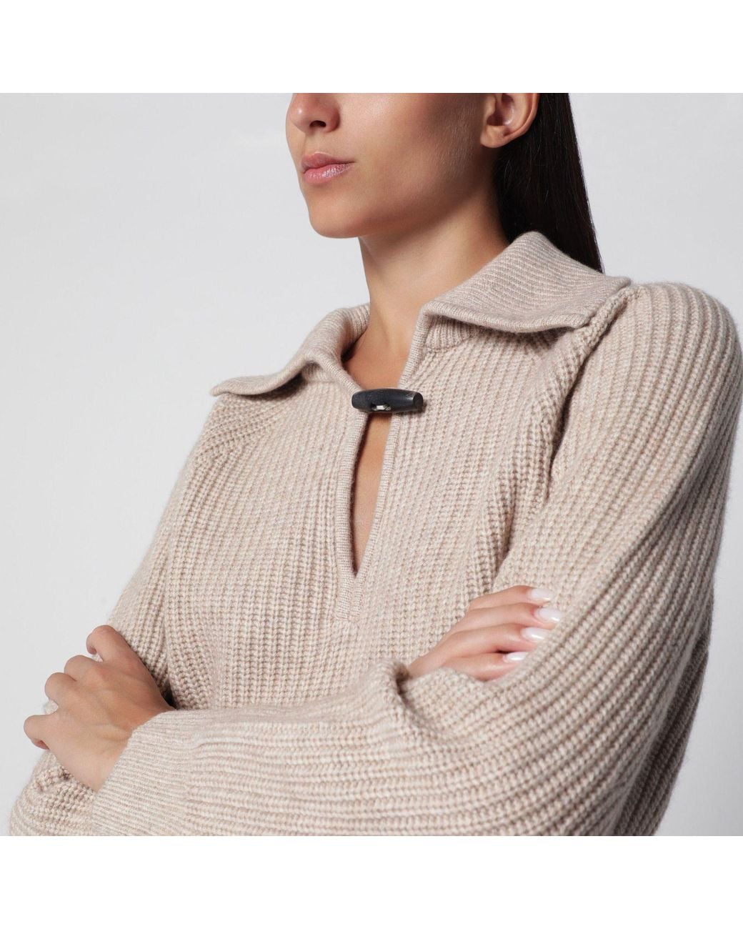 Isabel Marant Natural Wool And Cashmere Sweater