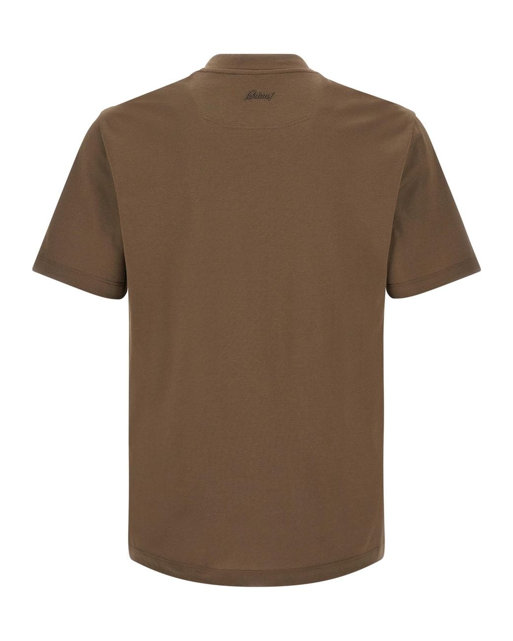 Brioni Brown Cotton T-Shirt for men