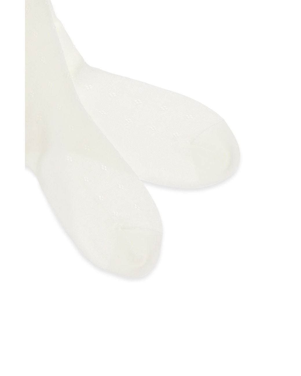 Miu Miu White Cotton Pointelle Socks