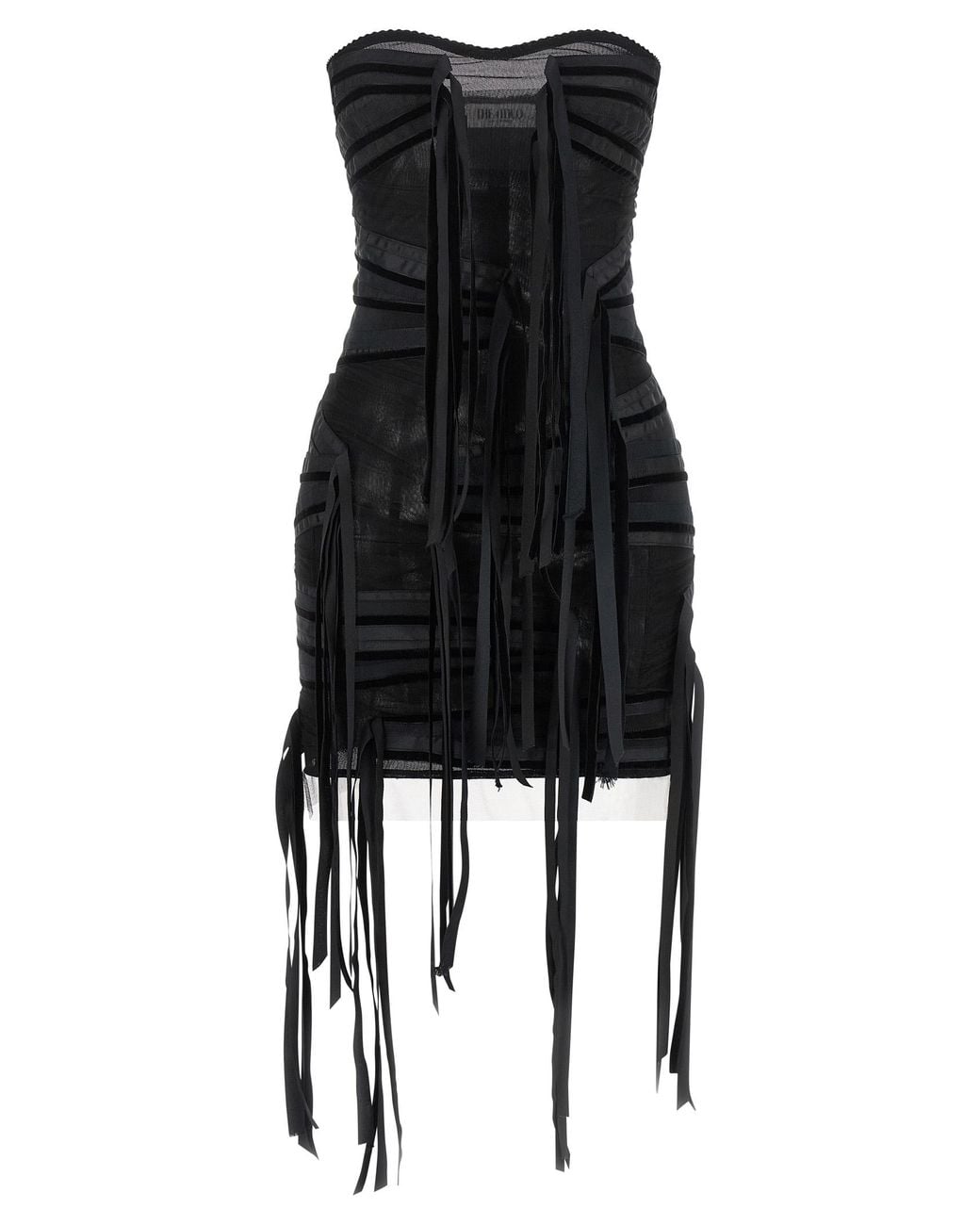 The Attico Black Ribbon Dress