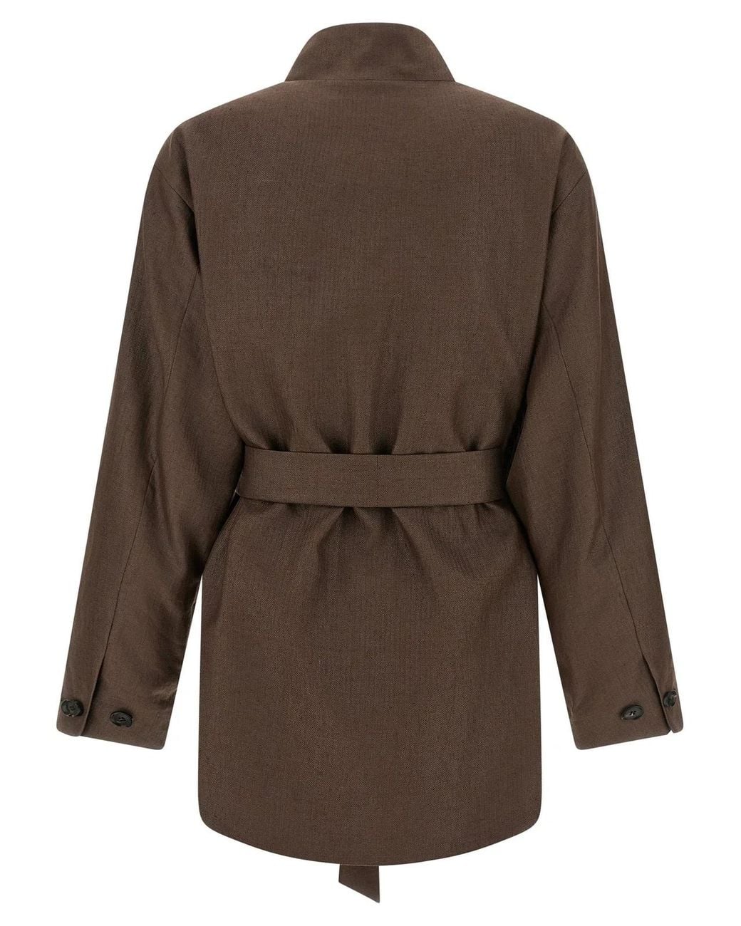 Kiton Brown Linen Blend Blazer