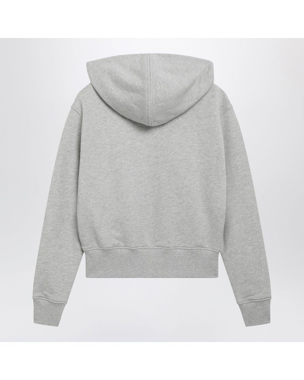 AMI Gray Light Ami De Coeur Zip-Up Sweatshirt