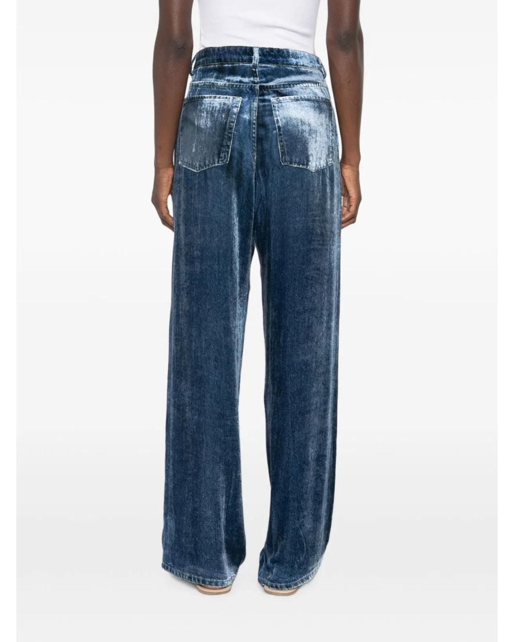 Pierre Louis Mascia Blue Velvet Five-Pocket Jeans