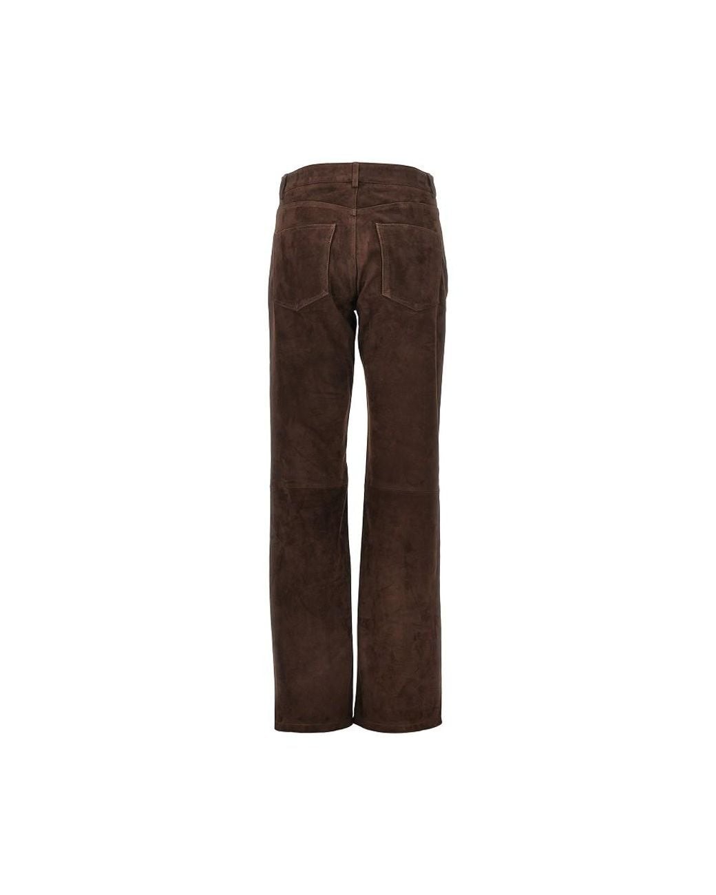 Arma Brown Jean Suede Leather Pants