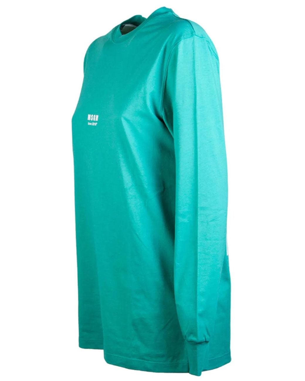 MSGM Blue Cotton T-Shirt