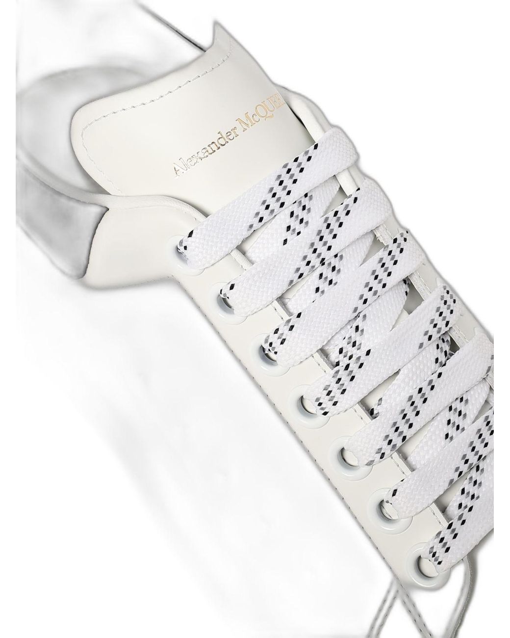 McQueen White Leather Sneakers