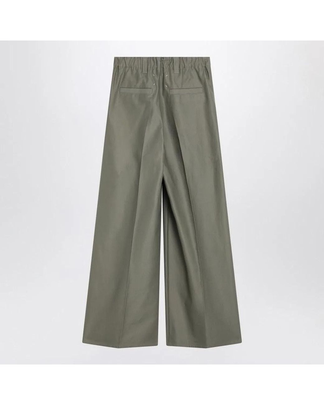 Maison Margiela Gray Khaki Wide-Leg Trousers