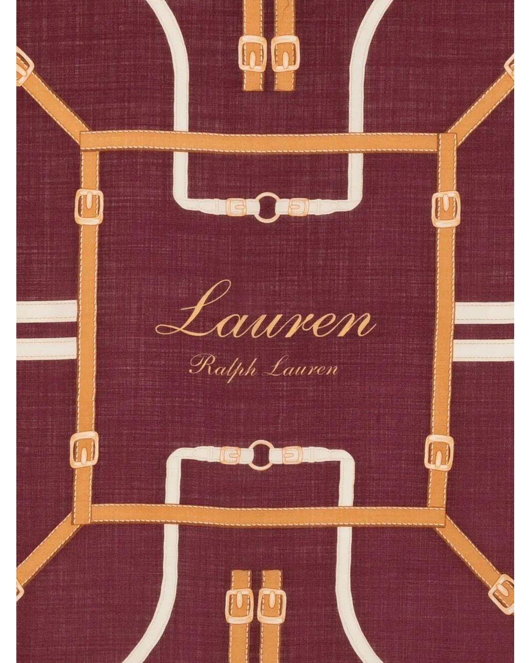 Ralph Lauren Red Large Square Scarf