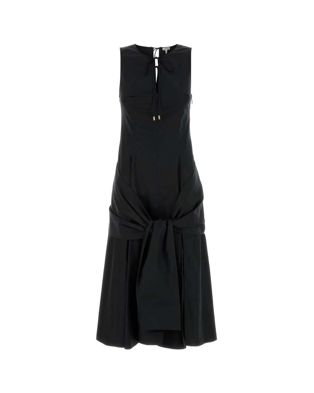 Loewe Black Poplin Dress Cotton