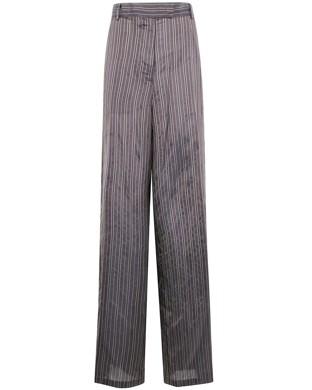 Dries Van Noten Gray "Penn 2267" Striped Trousers