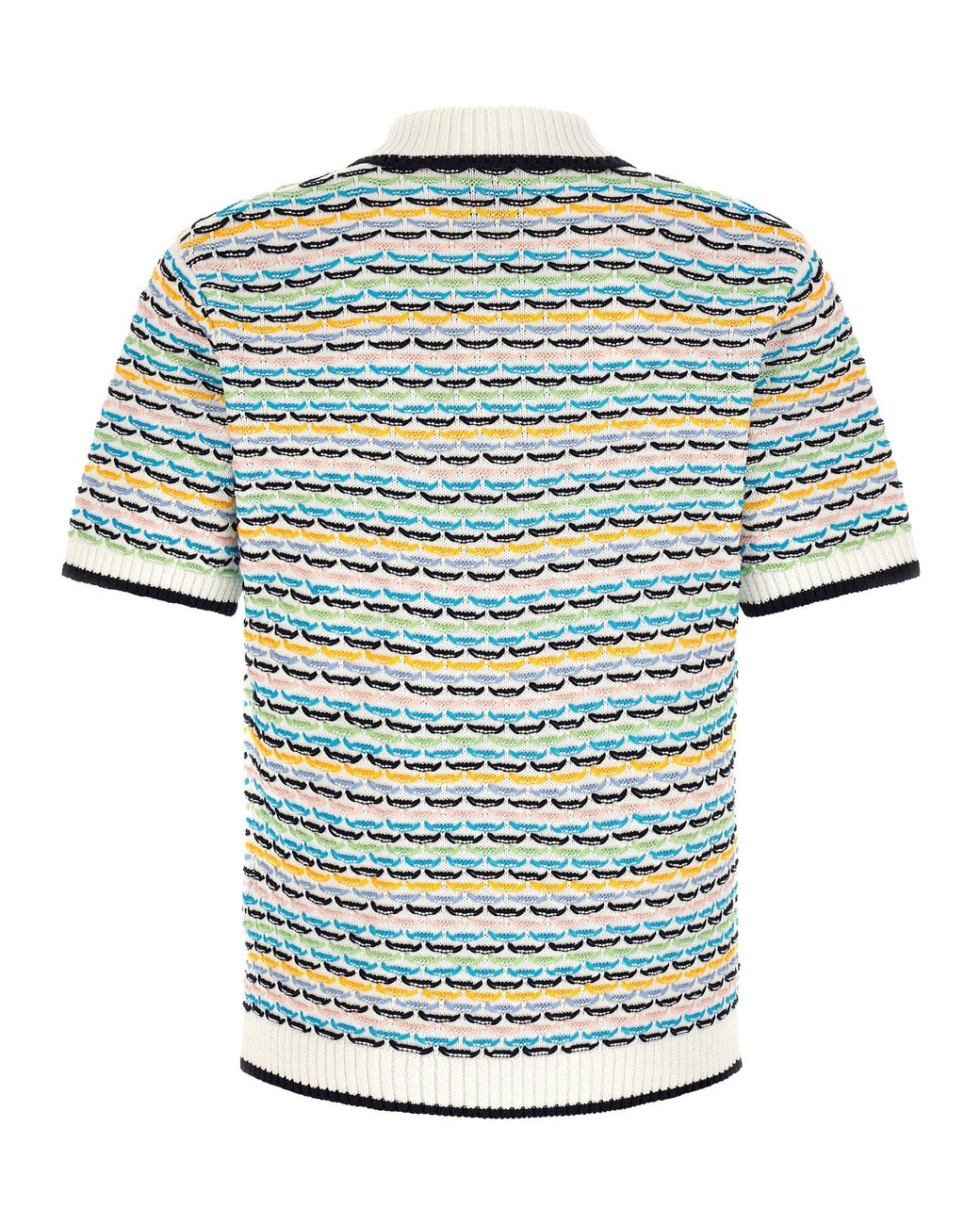 Casablanca Blue 'Tuck Stitch' Polo Shirt for men