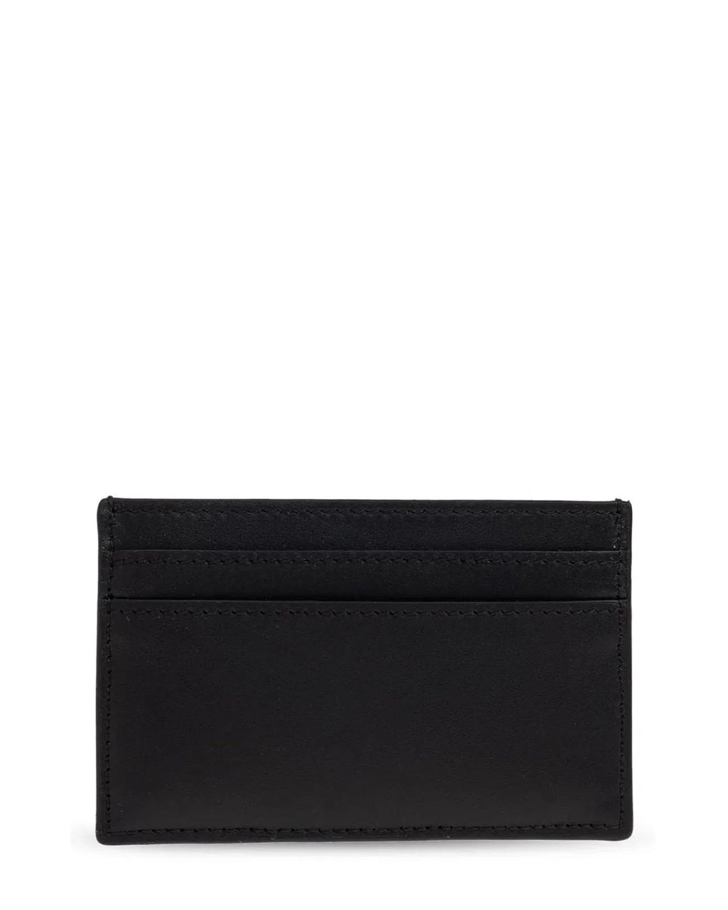 McQueen Black Card Holder With Logo for men