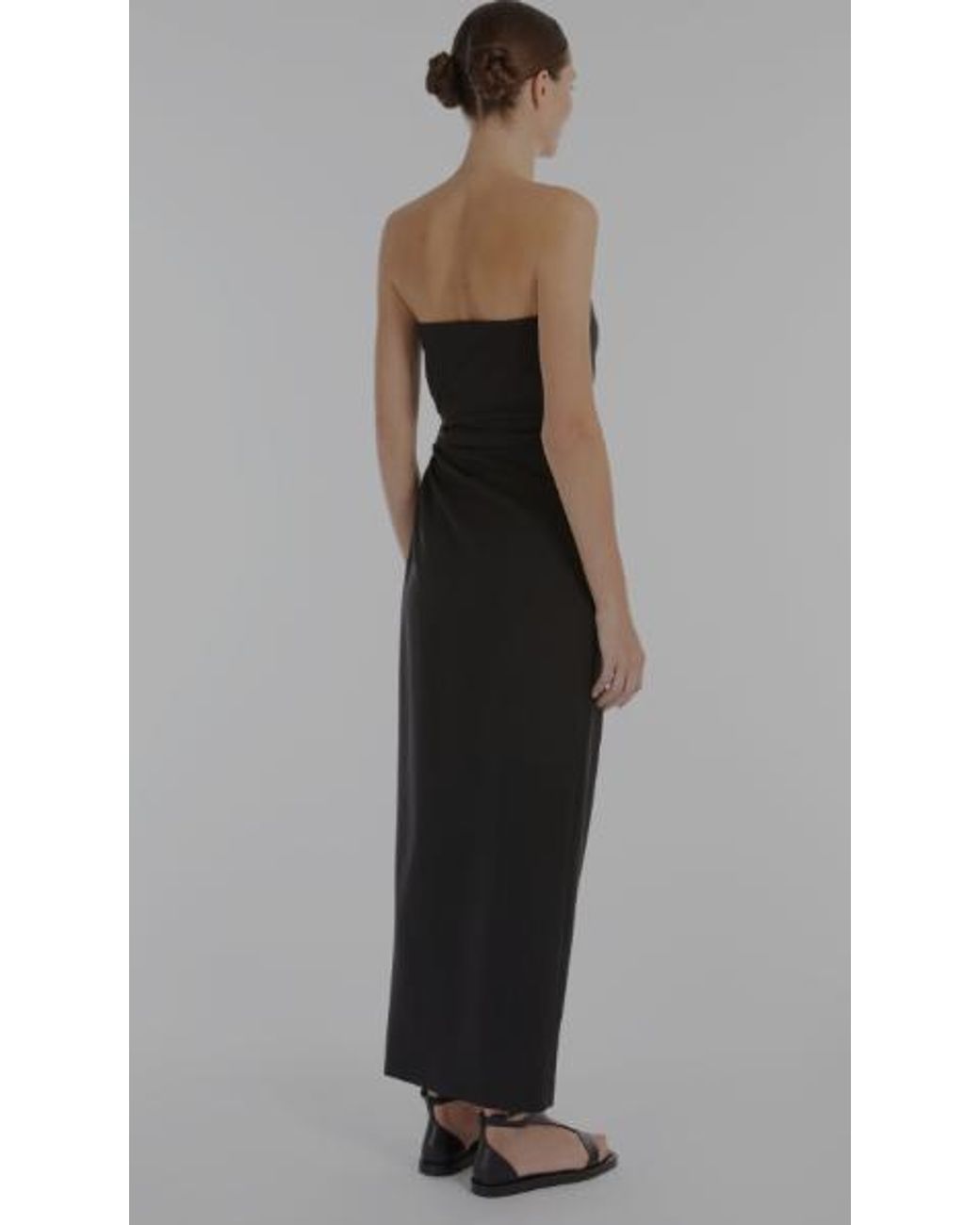 Max Mara Black Sleeveless Gathered Zip