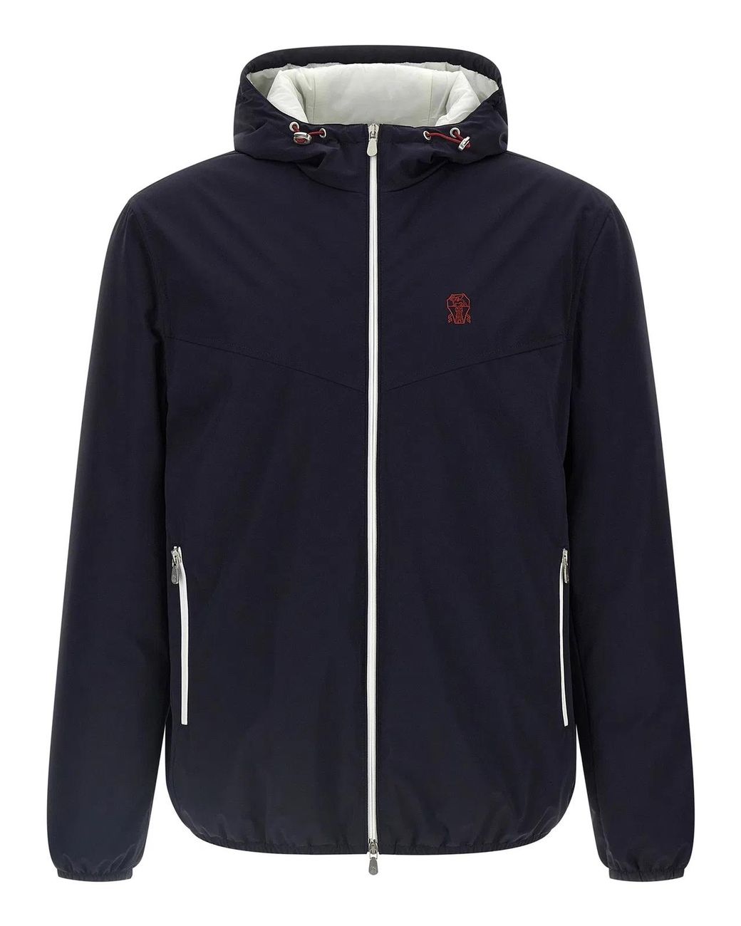Brunello Cucinelli Blue Polyamide Shell Jacket Clothing for men