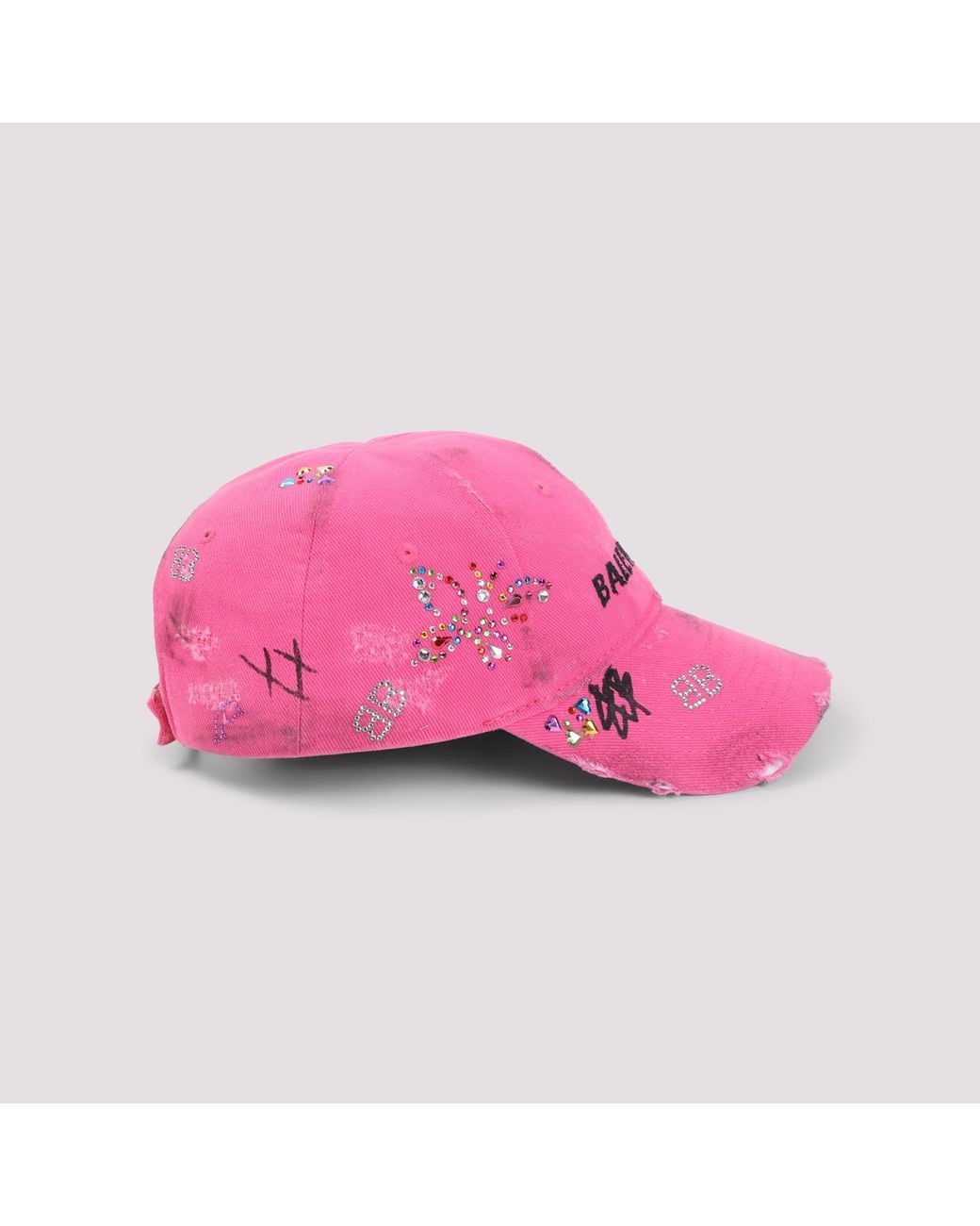 Balenciaga Pink Cotton Upcycled Cap