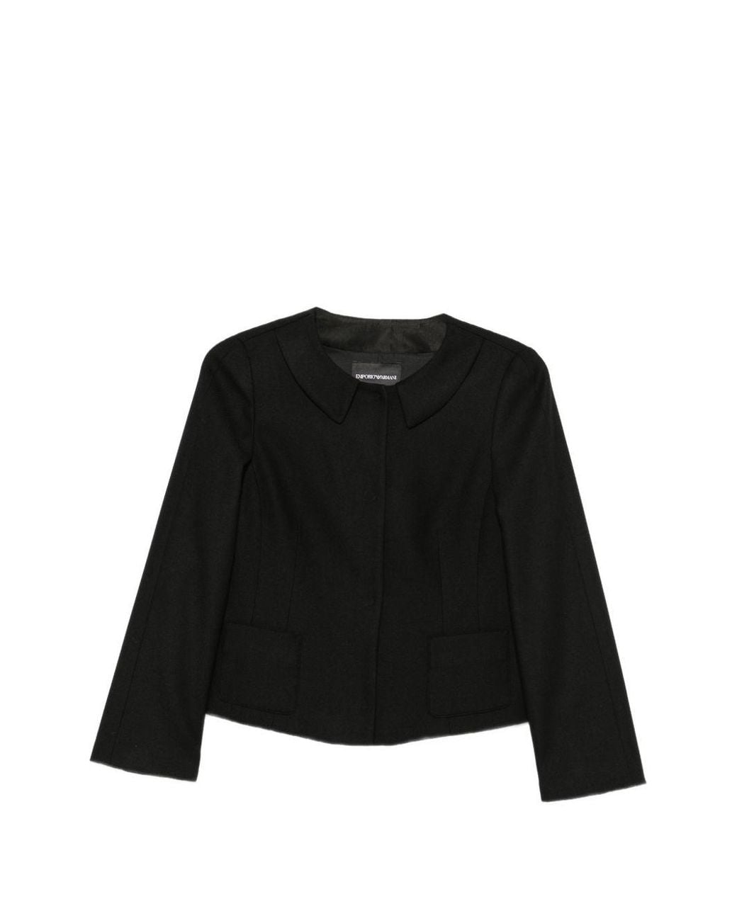 Emporio Armani Black Wool Blend Blazer Jacket