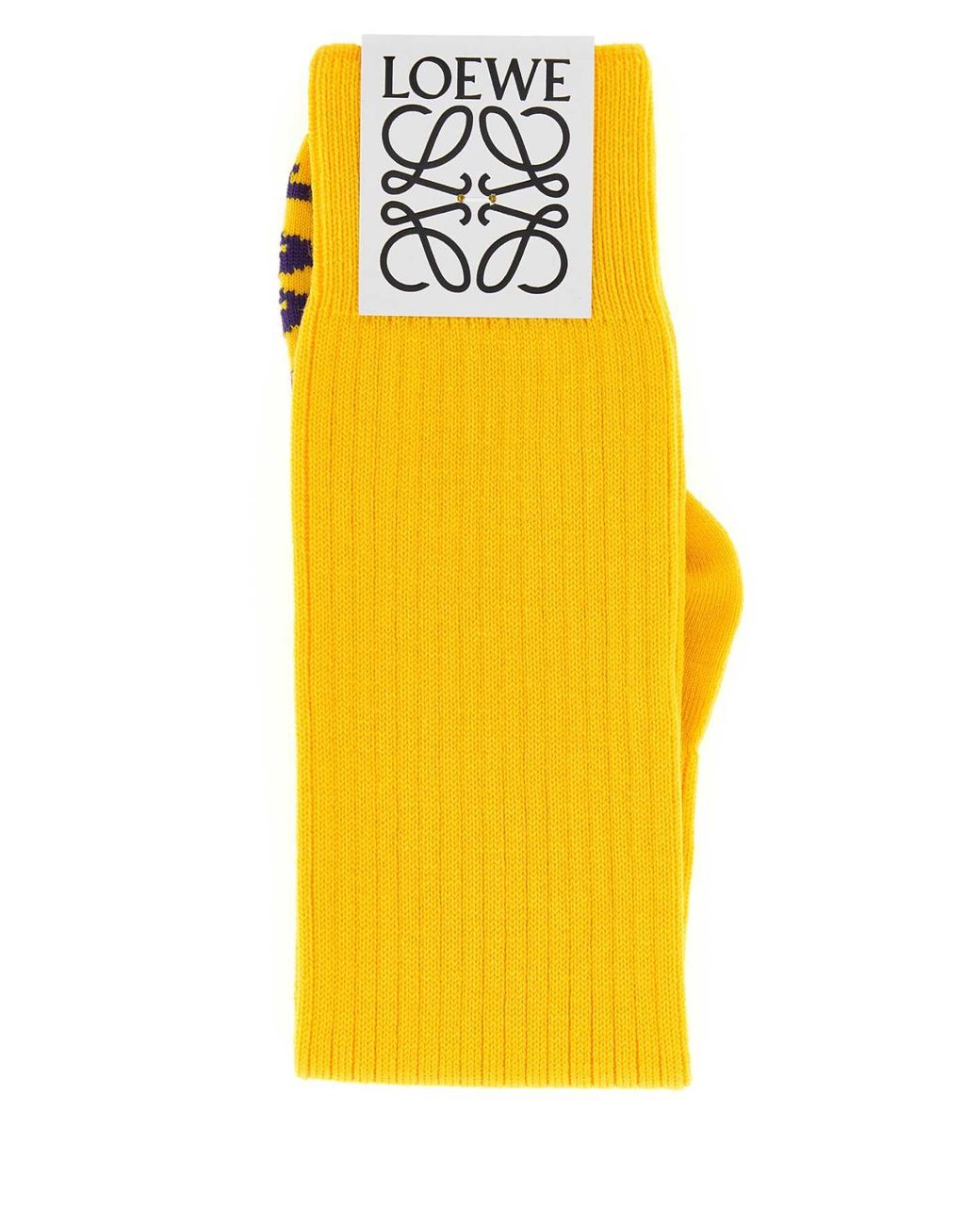 Loewe Yellow Stretch Wool Blend Socks