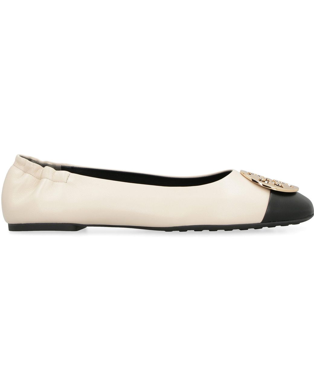 Tory Burch White Elegant Ballerina Leather Cap