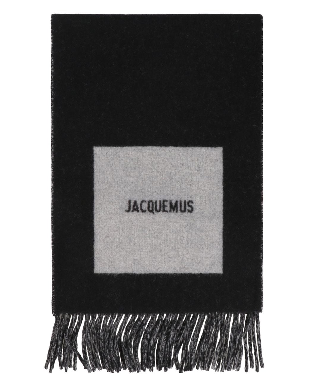 Jacquemus Black Rond Carré Virgin Wool Scarf