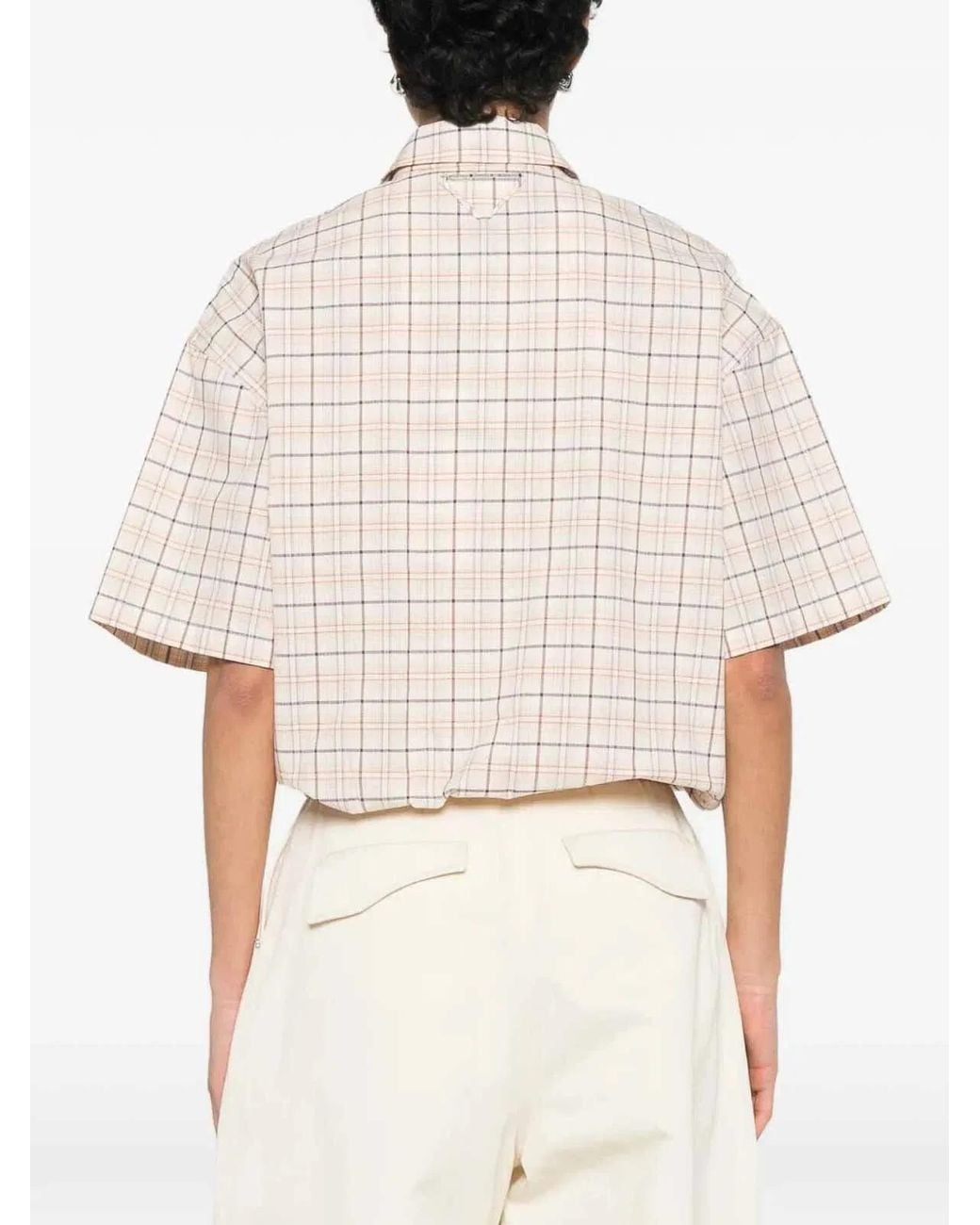 Prada White Cropped Shirt