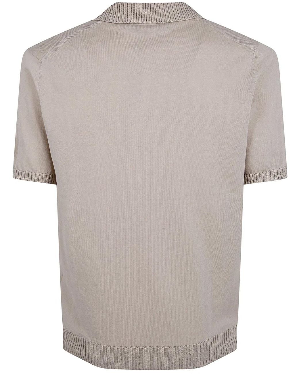 FILIPPO DE LAURENTIIS Gray Short Sleeves "Skipper" Polo Shirt for men