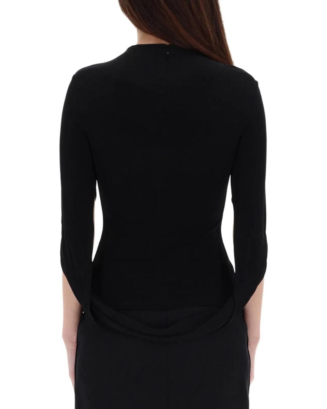 Alexander Wang Black Draped Back Top